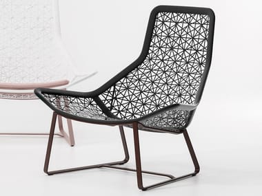 MAIA - High-back synthetic fibre garden armchair by Kettal