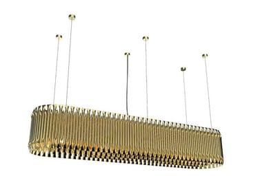 MATHENY SNOOKER - Brass pendant lamp by Delightfull
