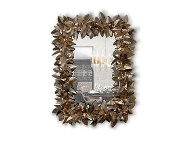 MCQUEEN RECTANGULAR - Rectangular wall-mounted mirror with Swarovski® Crystals by Luxxu