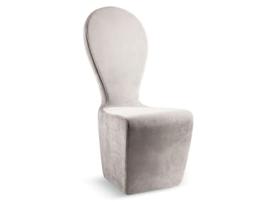 MONDRIAN - Velvet chair with removable cover by Cantori