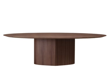 MONOPLAUTO - Round wooden dining table by Miniforms
