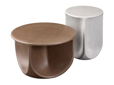 PINTO - Round cement garden side table by Miniforms