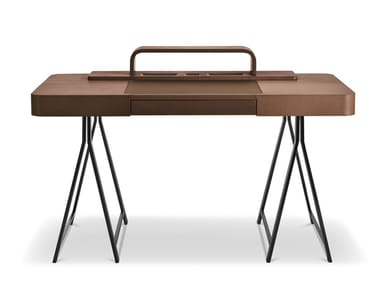 NAPA - Tanned leather secretary desk with drawers by I 4 Mariani