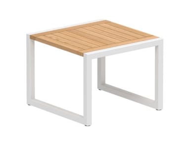 NINIX - Square teak garden side table by Royal Botania
