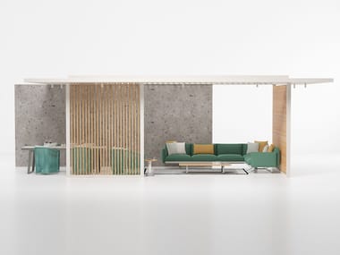 PAVILION H - Freestanding aluminium pergola by Kettal