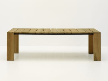 PIER - Rectangular teak garden table by RODA