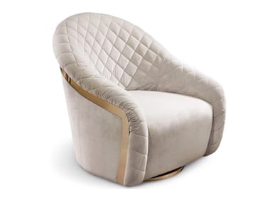 PORTOFINO - Velvet armchair with armrests by Cantori