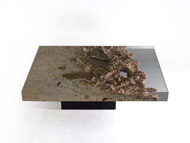 RAPOLANO - Rectangular rapolano travertine coffee table by alcarol