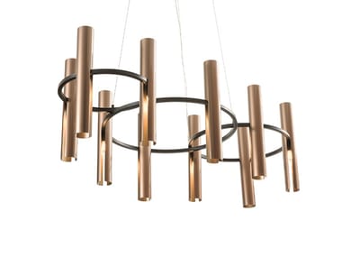 REEDS - Metal chandelier by Turri