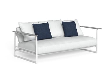 RIVIERA - 2 seater sled base fabric garden sofa by Talenti