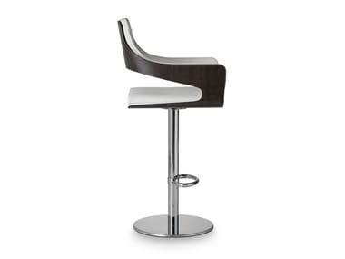 SILHOUETTE - Swivel stool with armrests with footrest by I 4 Mariani