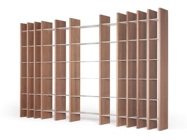 SISTEMA PARERE 1 - Sectional wooden bookcase by Amura