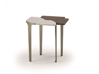 SOUL - Square wooden high side table by Turri