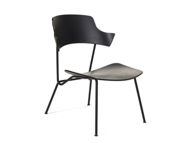 STRAIN - Plywood easy chair with armrests by Prostoria