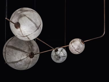 SUPER - ALL HORIZONTAL - LED fiberglass pendant lamp by Henge