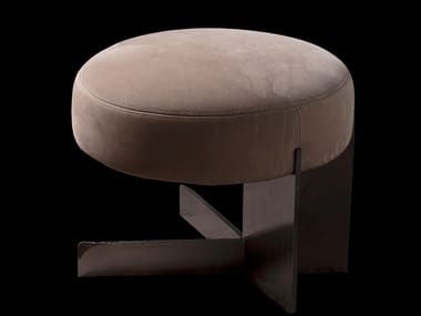 TAMBOURINE - Leather pouf by Henge