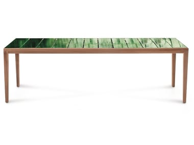 TEKA - Rectangular glazed porcelain stoneware garden table by RODA