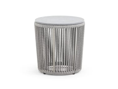 TIBIDABO - Round rope garden side table by Varaschin