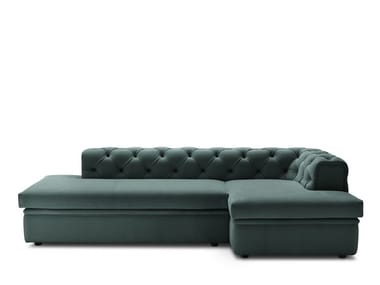 TUDOR - 2 seater sofa with removable cover with chaise longue by I 4 Mariani