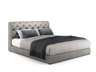 TUDOR - Double bed with upholstered headboard by I 4 Mariani