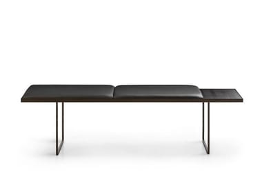 UMA - Upholstered leather bench by Lema