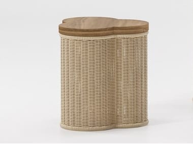 VIMINI - Triangular synthetic fibre coffee table by Kettal