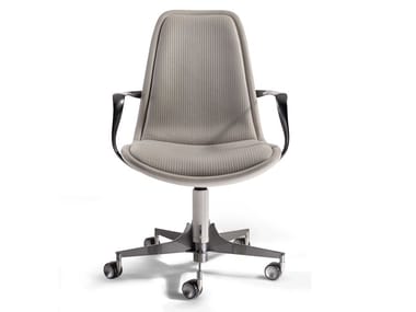 VOLVER - Office chair with castors with armrests by Visionnaire