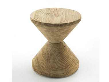 VORTICE - Low cedarwood stool by Riva 1920