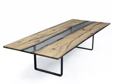 WETLAND RIVER - Rectangular dining table by alcarol