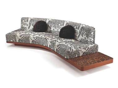 WILD - Curved fabric sofa by Fratelli Boffi