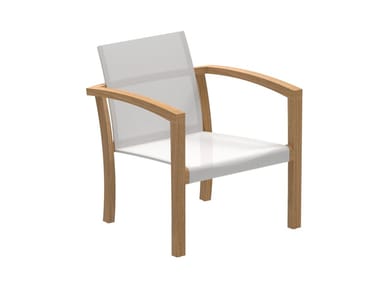 XQI - Garden teak easy chair with armrests by Royal Botania