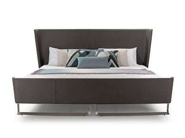 MILANO - Leather double bed by Turri