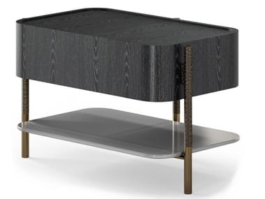 SHANGHAI - Ash bedside table with drawers by Cantori