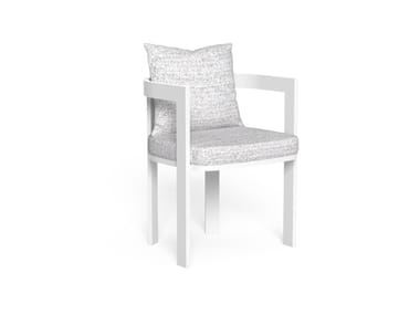 ARGO-ALU - Upholstered aluminium garden chair by Talenti