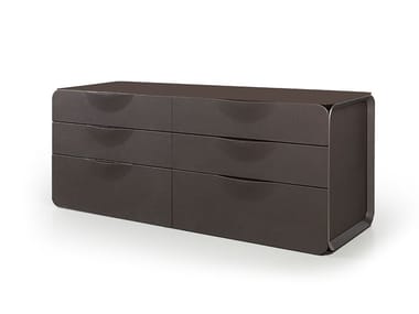 MILANO - Wooden chest of drawers by Turri