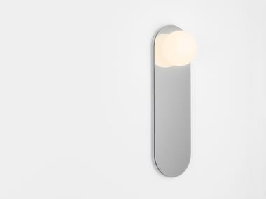 CIRC - Oval wall-mounted mirror with integrated lighting by Estiluz