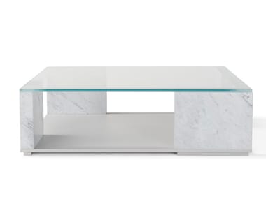 QUATTROPIETRE - Marble and glass coffee table by Amura