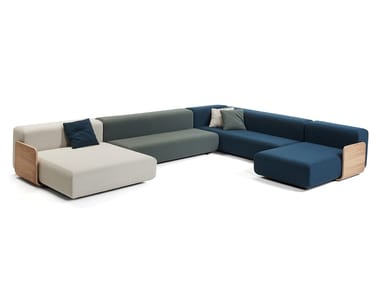 KLASTER - Corner fabric sofa with chaise longue by Prostoria