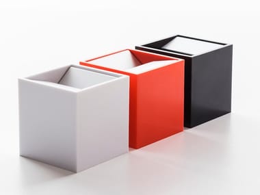 CUBO - Aluminium and melamine ashtray by Danese Milano