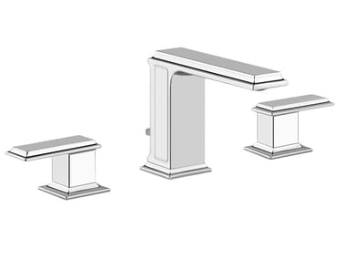 ELEGANZA - 3 hole countertop metal washbasin mixer by Gessi