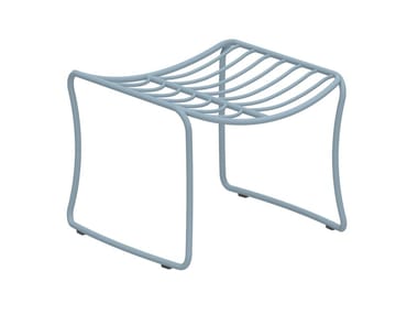 FOLIA - Square stainless steel garden footstool by Royal Botania