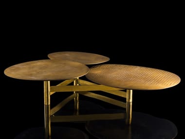 GALAXY - Low brass coffee table by Henge