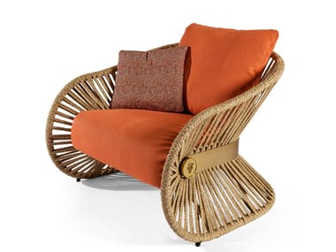 STANKAR - Hemp garden armchair with armrests by Visionnaire