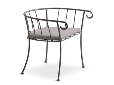 BAHAMAS - Metal chair with armrests by Cantori