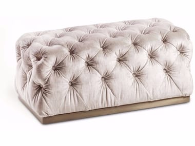 GEORGE - Tufted rectangular velvet pouf by Cantori