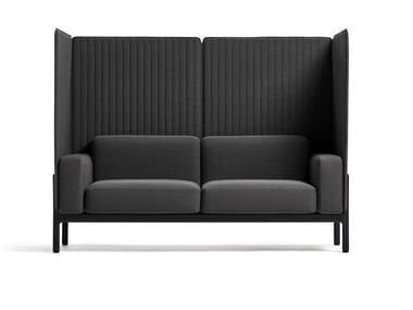 ROSTRUM - 2 seater high-back fabric sofa by Prostoria