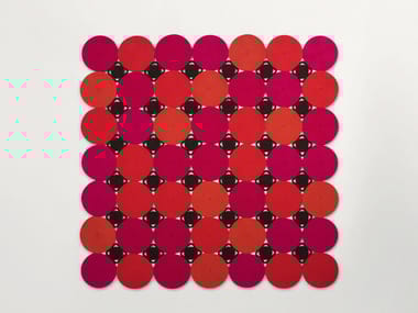 ZOE - Square rope rug with geometric shapes by Paola Lenti