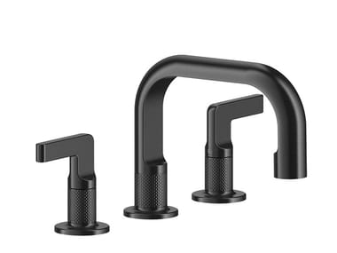 INCISO - - 3 hole countertop brass washbasin mixer with pop up waste by Gessi