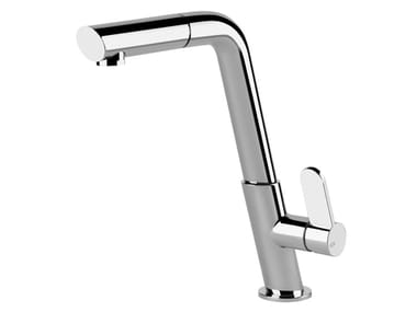 INCLINE - Countertop single handle brass kitchen mixer tap by Gessi