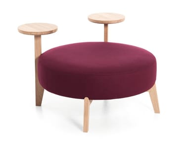 ISOLA 90TO/90TR - Round fabric pouf by Very Wood